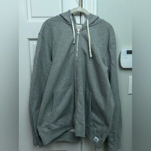 Reigning Champ XL Gray Zip Up Hoodie